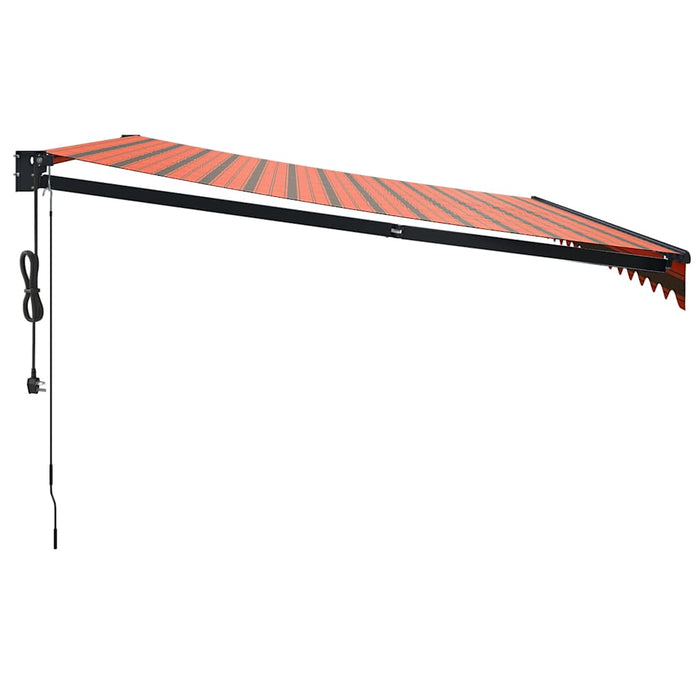 Copertină retractabilă automată, portocaliu și maro, 4,5x3 m - WALTI WALTI