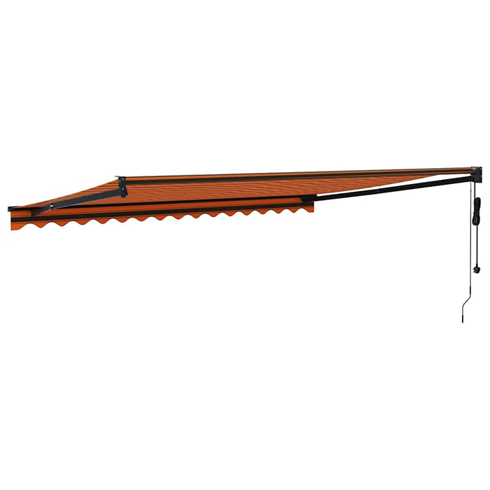 Copertină retractabilă automată, portocaliu și maro, 4,5x3 m - WALTI WALTI