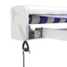 Copertină retractabilă albastru/alb, 4x3 m, textil/aluminiu - WALTI WALTI