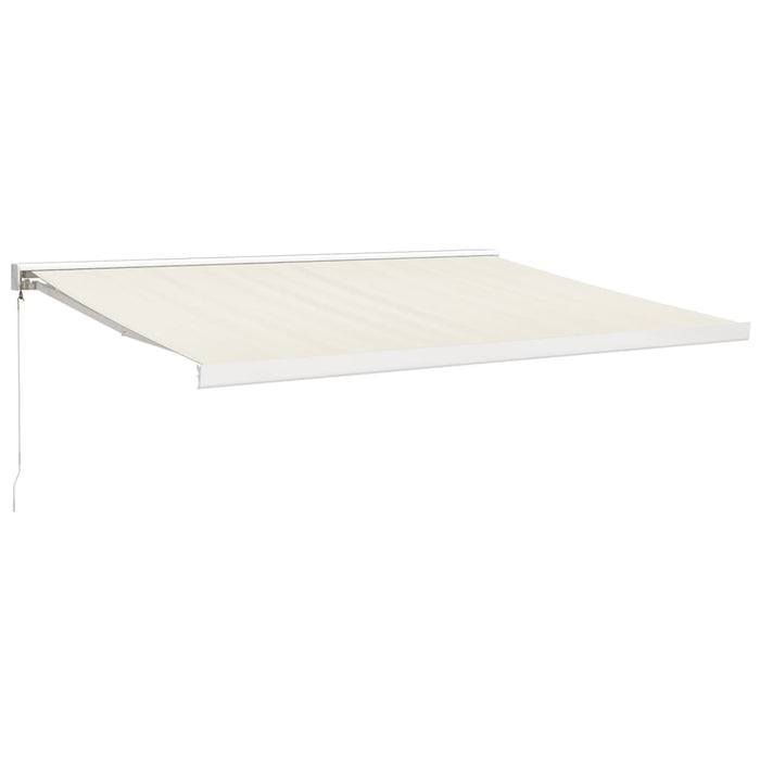 Copertină retractabilă, crem, 4x3 m, textil și aluminiu WALTI