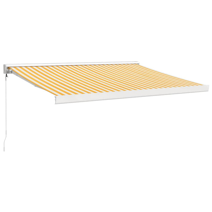 Copertină retractabilă, galben/alb, 3x2,5 m, textil/aluminiu WALTI