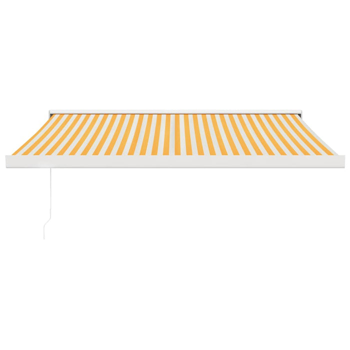 Copertină retractabilă, galben/alb, 3x2,5 m, textil/aluminiu WALTI