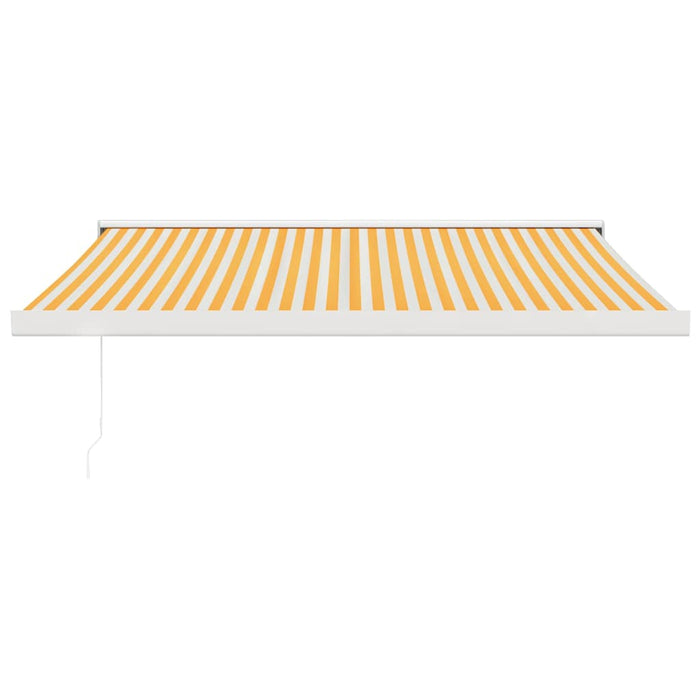 Copertină retractabilă, galben/alb, 3,5x2,5 m, textil/aluminiu WALTI