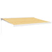 Copertină retractabilă galben și alb, 4x3 m, textil și aluminiu - WALTI WALTI