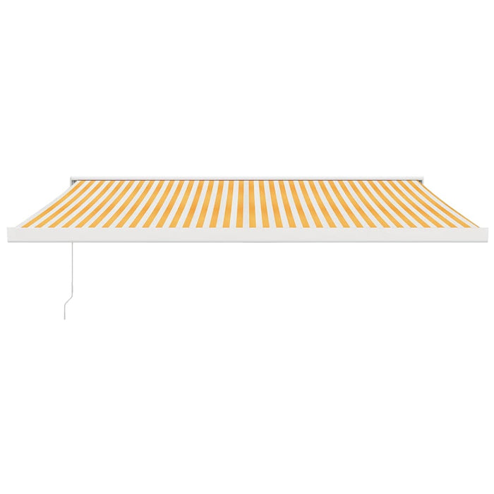 Copertină retractabilă galben și alb, 4x3 m, textil și aluminiu - WALTI WALTI
