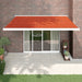 Copertină retractabilă portocaliu/maro 4x3 m, textil/aluminiu - WALTI WALTI