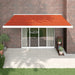 Copertină retractabilă portocaliu/maro 4,5x3 m, textil/aluminiu - WALTI WALTI