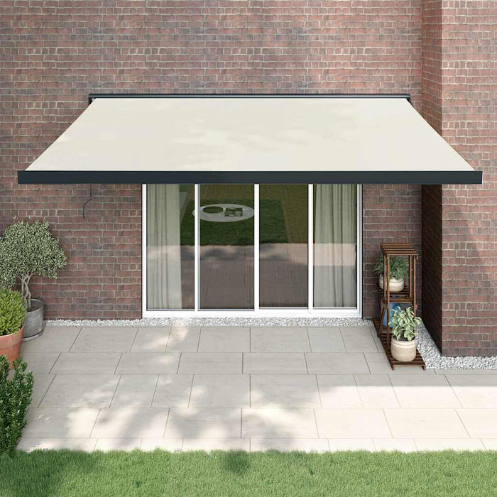 Copertină retractabilă, crem, 4,5x3 m, textil și aluminiu WALTI