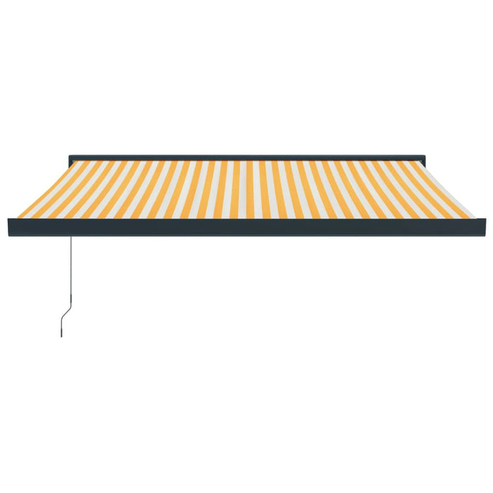 Copertină retractabilă, galben/alb, 3,5x2,5 m, textil/aluminiu WALTI