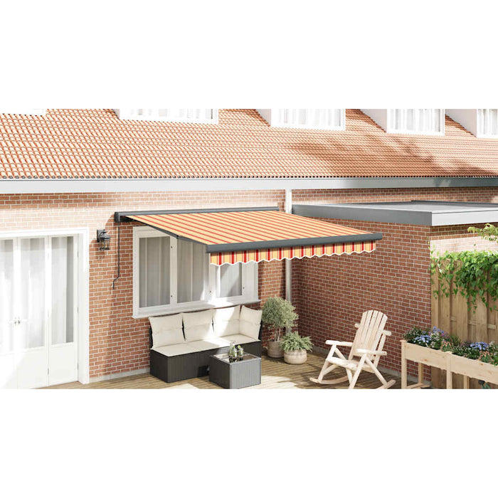 Copertină retractabilă, galben/alb, 3,5x2,5 m, textil/aluminiu - WALTI WALTI