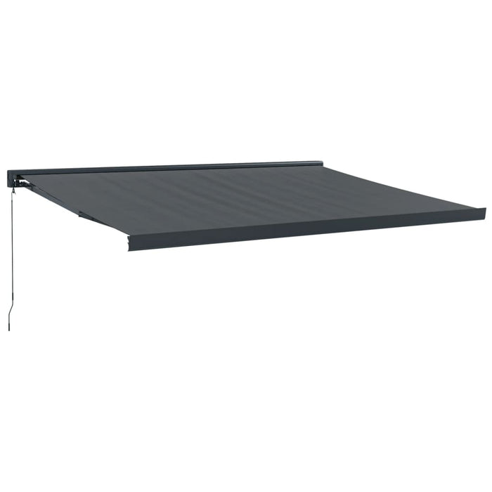 Copertină retractabilă, antracit, 4,5x3 m, textil și aluminiu WALTI