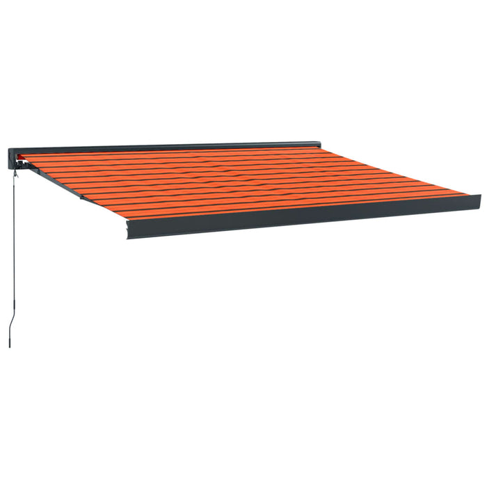 Copertină retractabilă portocaliu/maro 3,5x2,5m textil/aluminiu WALTI