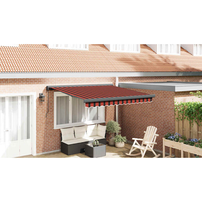 Copertină retractabilă portocaliu/maro 3,5x2,5m textil/aluminiu - WALTI WALTI