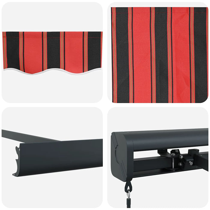 Copertină retractabilă portocaliu/maro 4x3 m, textil/aluminiu - WALTI WALTI