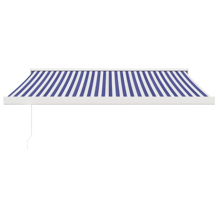 Copertină retractabilă albastru/alb, 3,5x2,5 m, textil/aluminiu WALTI