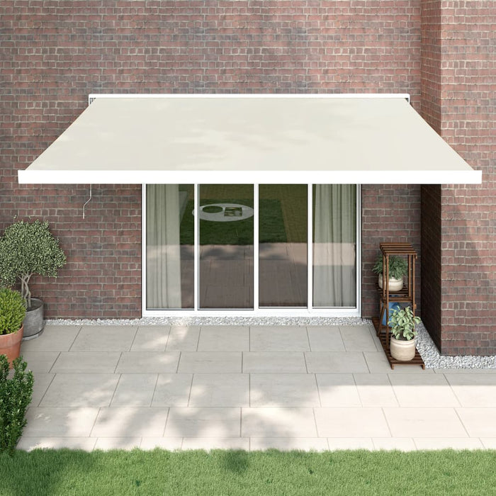 Copertină retractabilă, crem, 4,5x3 m, textil și aluminiu WALTI