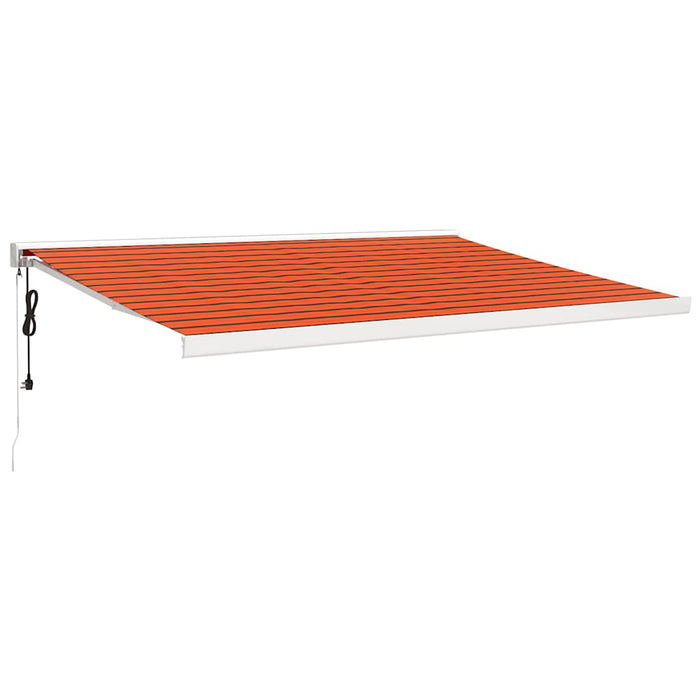 Copertină retractabilă portocaliu/maro 4x3 m, textil/aluminiu WALTI