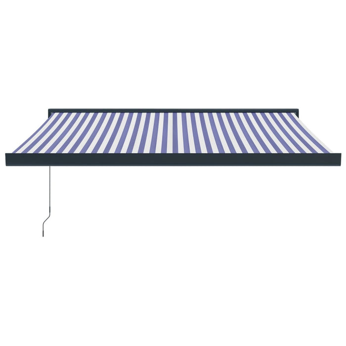 Copertină retractabilă albastru/alb, 3,5x2,5 m, textil/aluminiu WALTI