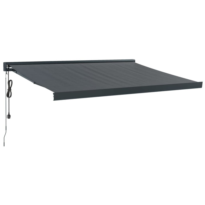 Copertină retractabilă, antracit, 3x2,5 m, textil și aluminiu WALTI