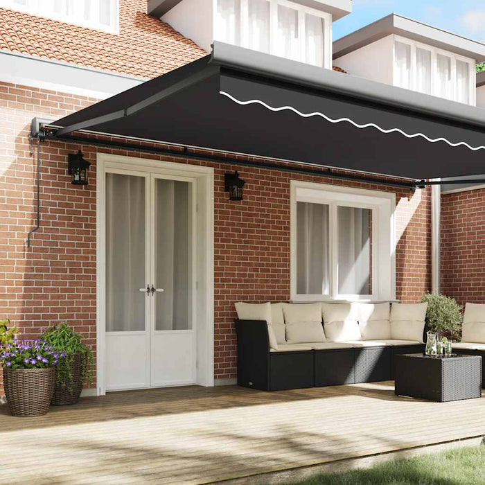 Copertină retractabilă Antracit cu Cadru Antracit 500 × 300 cm WALTI