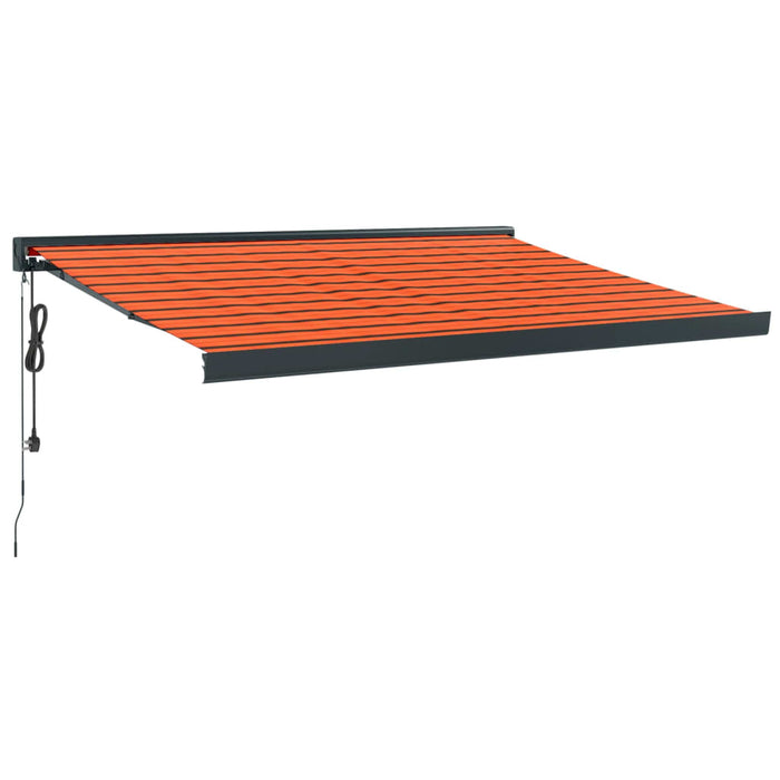 Copertină retractabilă portocaliu/maro 3x2,5 m, textil/aluminiu WALTI