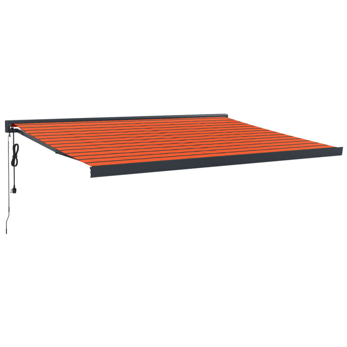 Copertină retractabilă portocaliu/maro 4x3 m, textil/aluminiu WALTI