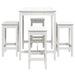Set mobilier de bar pentru grădină, 5 piese,alb, lemn masiv pin - WALTI WALTI