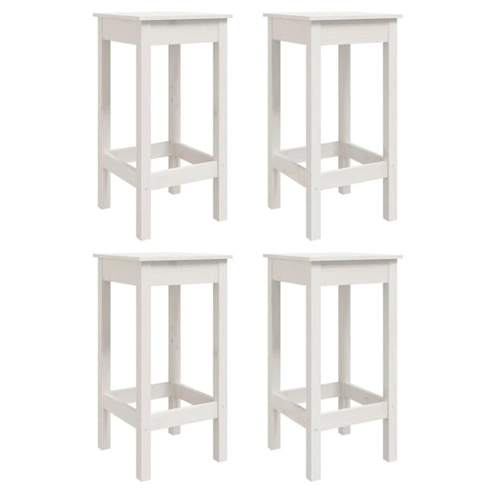 Set mobilier de bar pentru grădină, 5 piese,alb, lemn masiv pin - WALTI WALTI