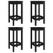 Set mobilier bar de grădină, 5 piese, negru, lemn masiv de pin - WALTI WALTI