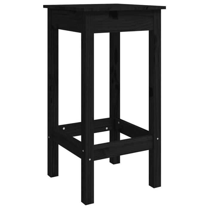 Set mobilier bar de grădină, 5 piese, negru, lemn masiv de pin - WALTI WALTI