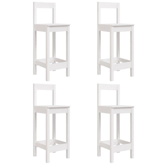 Set mobilier de bar pentru grădină, 5 piese,alb, lemn masiv pin - WALTI WALTI