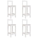 Set mobilier de bar pentru grădină, 5 piese,alb, lemn masiv pin - WALTI WALTI