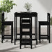 Set mobilier bar de grădină, 5 piese, negru, lemn masiv de pin - WALTI WALTI
