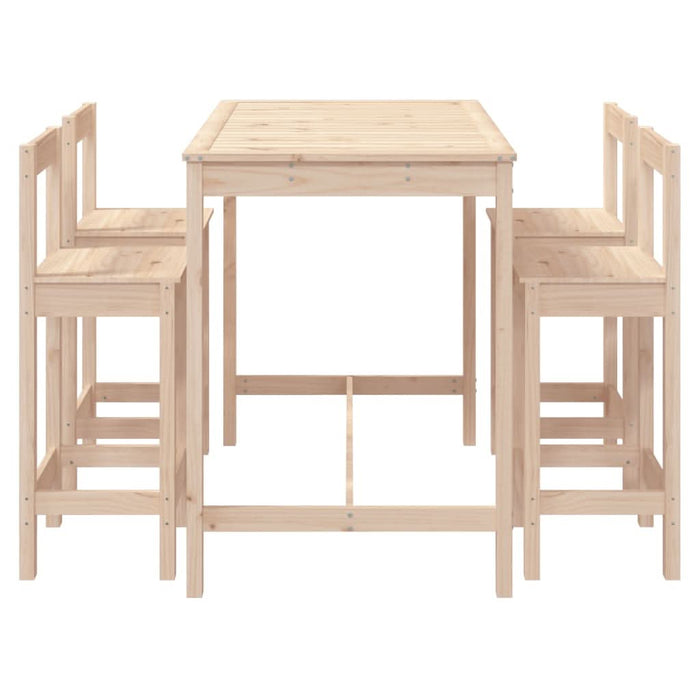 Set mobilier de bar pentru grădină, 5 piese, lemn masiv de pin - WALTI WALTI