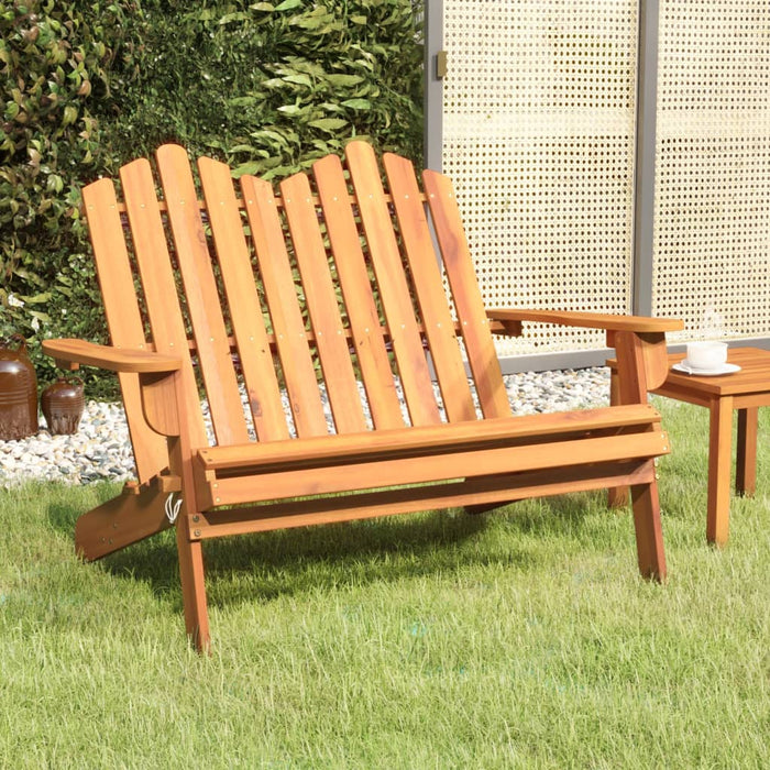Bancă de grădină Adirondack cu perne 126 cm, lemn masiv acacia - WALTI WALTI