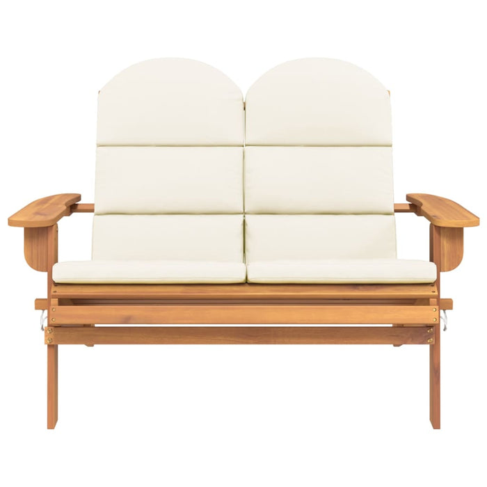 Bancă de grădină Adirondack cu perne 126 cm, lemn masiv acacia - WALTI WALTI