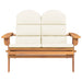 Bancă de grădină Adirondack cu perne 126 cm, lemn masiv acacia - WALTI WALTI