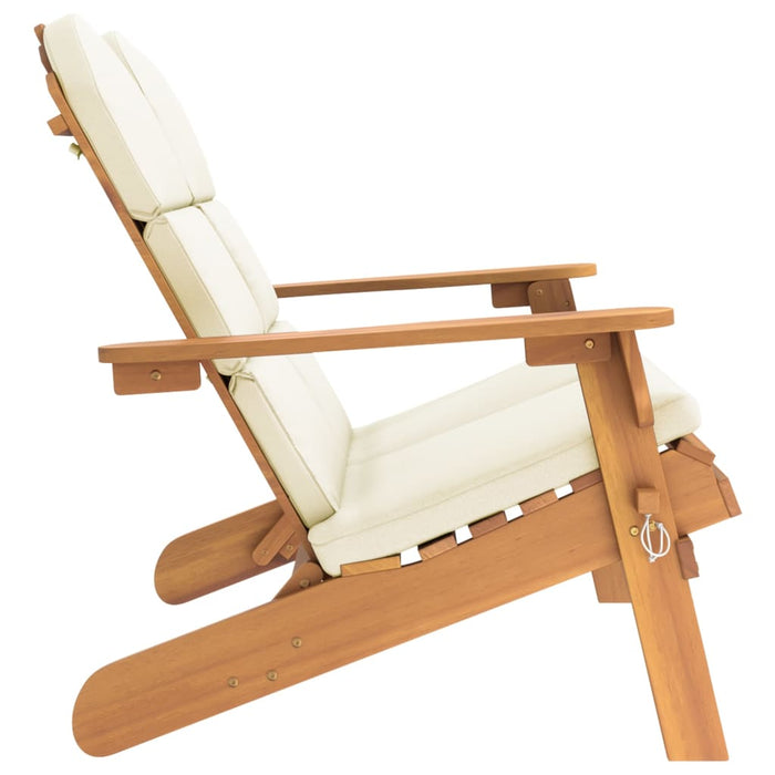 Bancă de grădină Adirondack cu perne 126 cm, lemn masiv acacia - WALTI WALTI