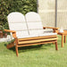 Bancă de grădină Adirondack cu perne 126 cm, lemn masiv acacia - WALTI WALTI