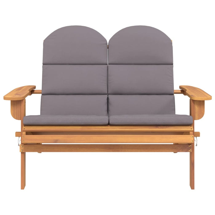Bancă de grădină Adirondack cu perne 126 cm, lemn masiv acacia - WALTI WALTI