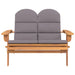 Bancă de grădină Adirondack cu perne 126 cm, lemn masiv acacia - WALTI WALTI