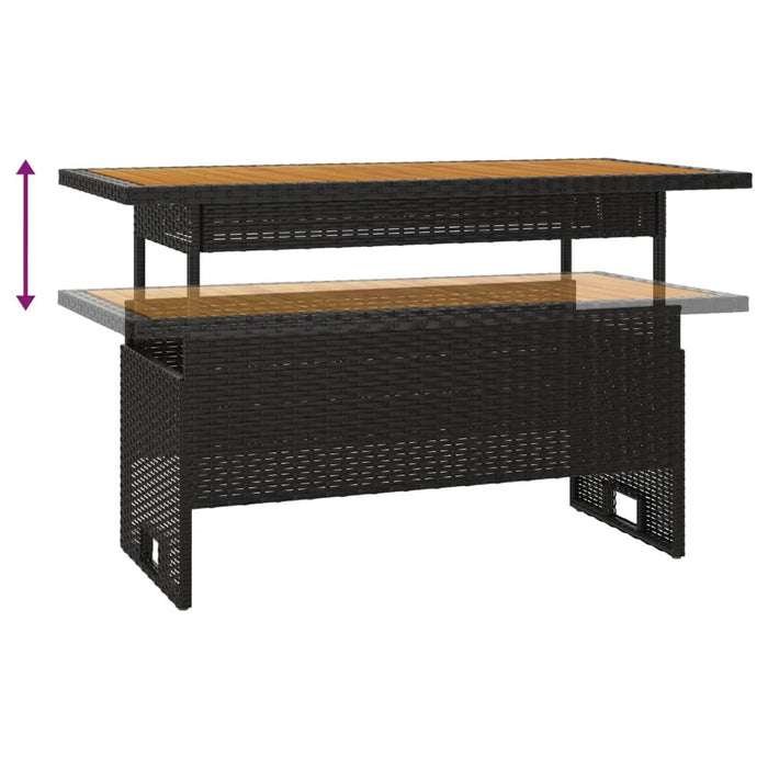 Set șezlonguri de grădină, 2 piese, cu perne, negru, poliratan - WALTI WALTI