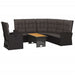 Set mobilier de grădină cu perne, 3 piese, negru, poliratan - WALTI WALTI