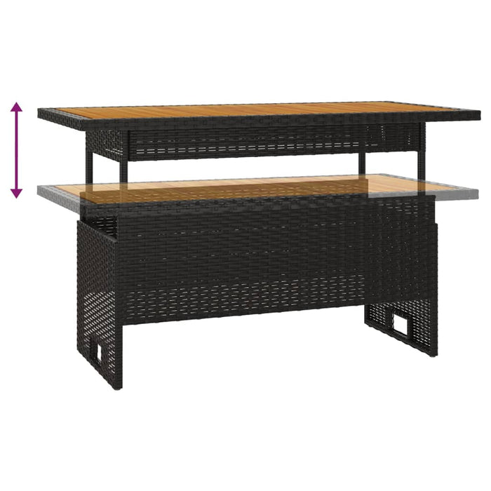 Set mobilier relaxare grădină 4 piese cu perne poliratan negru - WALTI WALTI