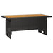 Masă de grădină negru 100x50x43/63 cm lemn acacia și poliratan - WALTI WALTI