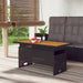 Masă de grădină negru 100x50x43/63 cm lemn acacia și poliratan - WALTI WALTI