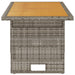 Masă de grădină gri 100x50x43/63 cm lemn acacia și poliratan - WALTI WALTI