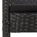 Bancă de grădină cu pernă, negru, 105 cm, poliratan - WALTI WALTI