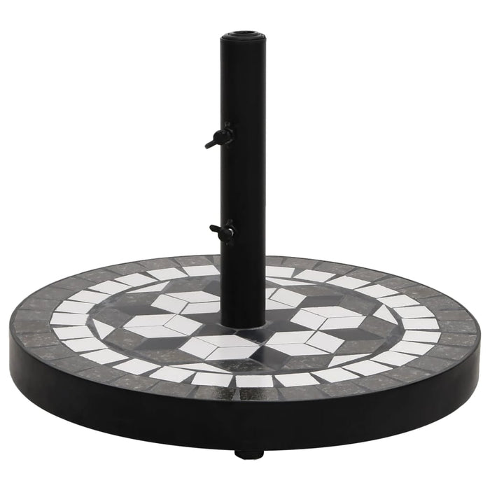 Suport umbrelă de soare, negru și alb, rotund, 12 kg - WALTI WALTI