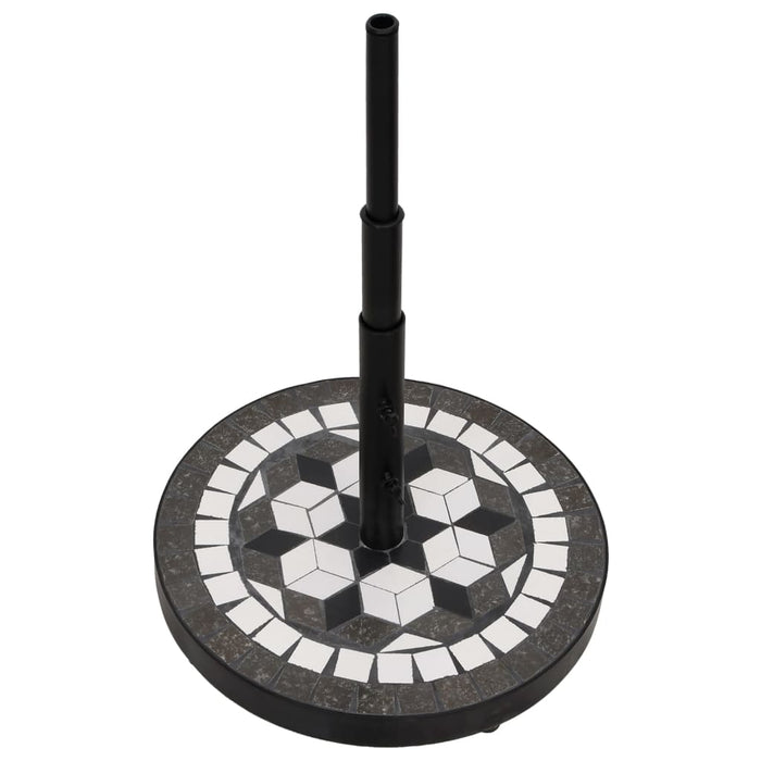 Suport umbrelă de soare, negru și alb, rotund, 12 kg - WALTI WALTI